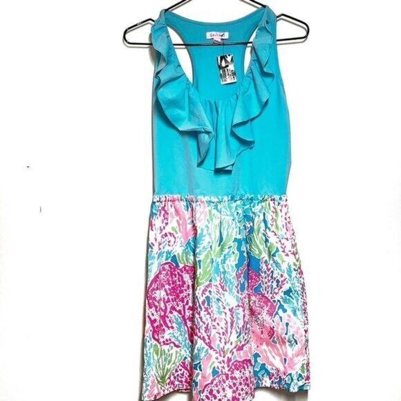 NWOT Lilly Pulitzer Danita Dress In Tourquoise Cha Cha Sz S - Picture 2 of 5